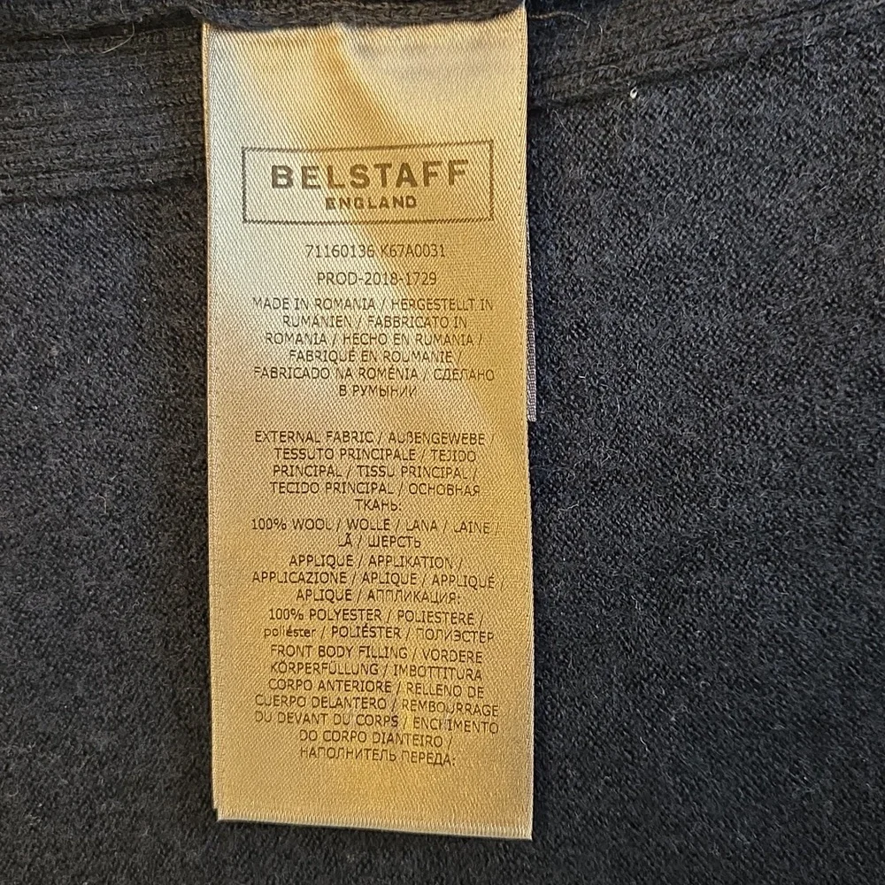 GUC Men's Belstaff Zip-Up Navy Sweater. Size Medium - Picture 8 of 8